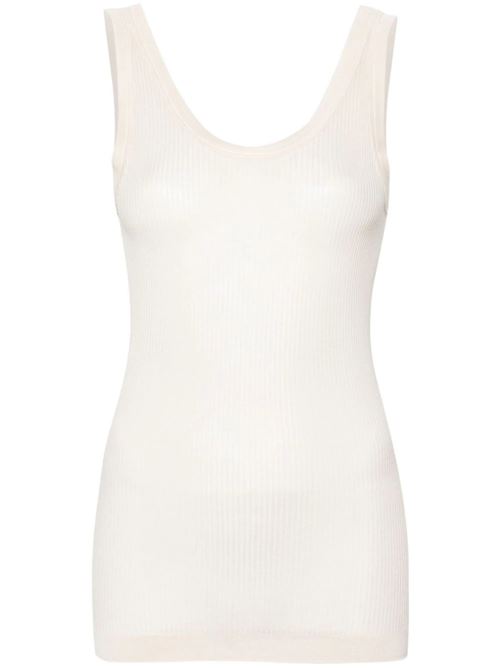 Viscose tank top LEMAIRE | TO1156LK1017BG198LIGHT POWDER